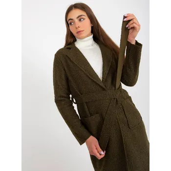 Dámský kabát Coat-TW-PL-BI-5220.63-khaki Och Bella hnědá 3208654