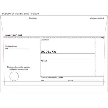 Obálka UHU Dodejky B6 - bez pruhu, samolepicí, 100 ks 991.648