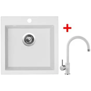 Granitový dřez Sinks VIVA 455 Milk + Vitalia GR