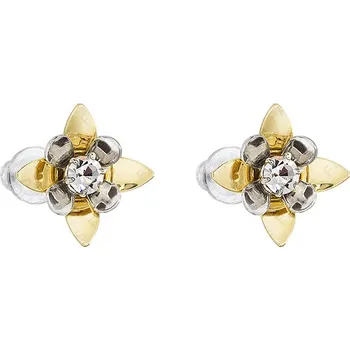 Náušnice Náušnice puzeta kvítek solis bílý krystal