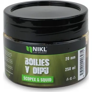 Boilies Nikl - Boilies v dipu Scopex & Squid - 20mm, 250g
