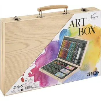 kreativní sada Mac Toys Kreativní dřevěný kufřík 79 ks