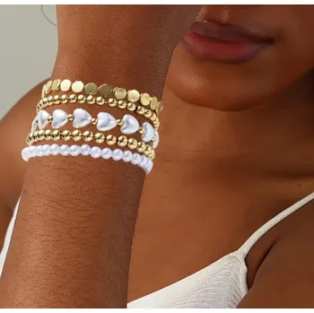 Souprava šperků Sada 5 náramků na ruku (Náramky a řetízky na nohu )