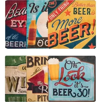 Povlak na dekorativní polštářek Povlak na polštář 45 x 45 cm - Retro pivo