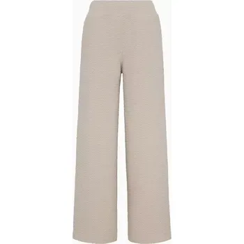 PORSCHE Women's Textured Trousers Yoga Capsule Collection Kalhoty dámské volnočasové fitness yoga béžová kalahari (Pohodlné kalhoty na jógu s elastickým pasem a širokými nohavicemi.)