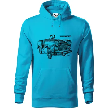 Dámská mikina Mikina - Trabant kids Barva: Modrá - tyrkysová (44), Velikost: XXL, Střih: Pánské