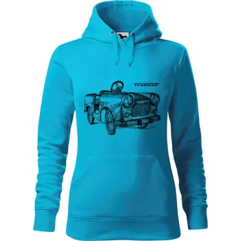 Dámská mikina Mikina - Trabant kids Barva: Modrá - tyrkysová (44), Velikost: XS, Střih: Dámské