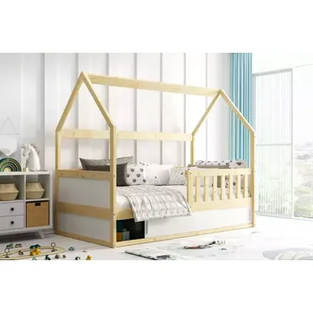 Dětská postel Dětská postel domeček Smart 2 - 160 x 80 přírodní (rošt + matrace v ceně)