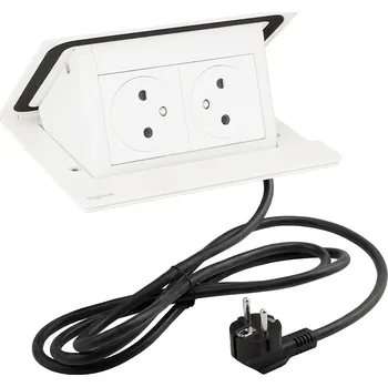 Elektrická zásuvka Elektrická POP-UP zásuvka 2x230 V Legrand Barva: Bílá v barvě černá, bílá nebo broušený hliník