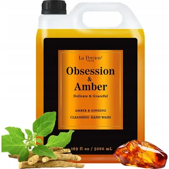 Mýdlo LA PERRIERE OBSESSION & AMBER Tekuté mýdlo na ruce GEL s ženšenem 5L