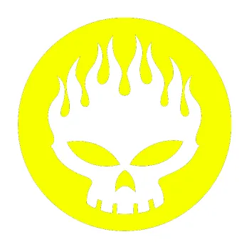 Samolepicí dekorace na vozidlo The Offspring 003 (70 - Fluorescentní žlutá) SAMOLEPKA NA AUTO, NÁLEPKA, FÓLIE, POLEP, TUNING, VLASTNÍ TEXT, TISK, AUTOSAMOLEPKY.cz, POLEPY, OBRÁZEK, LOGO, 3D STICKERS