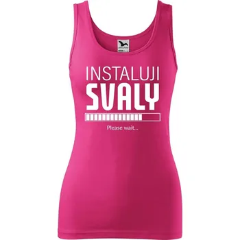 Dámské tričko DOBRÝ TRIKO Dámské tílko s potiskem Instaluji svaly Velikost: L, Barva: Purpurová