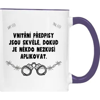 Hrnek malý barevný s potiskem Hrnek - Vězeňská 6