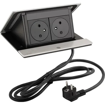 Elektrická zásuvka Elektrická POP-UP zásuvka 2x230 V Legrand Barva: stříbrná v barvě černá, bílá nebo broušený hliník