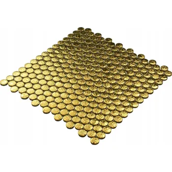 Obklad Obkladová deska na zeď zlatá, mozaiková deska kulatá GOLD CIRKLE, zlatá mozaika