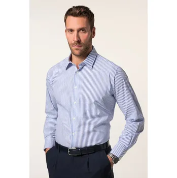 Pánská košile JP1880, Plus size Košile JP1880, kolekce Business, dlouhé rukávy, nežehlivá, pruhy, Kent límeček, Comfort střih, do 8XL pro plnoštíhlé nadměrná velikost, 835529200-1453, béžový, 4XL, Plus size oblečení, Oblečení pro vysoké muže, Nadměrné velikosti, Obleče