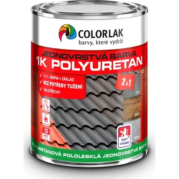 barva na kov Colorlak 1K Polyuretan U2210 Varianta: Colorlak 1K Polyuretan U2210 RAL 8002 hnědá 2,5 L