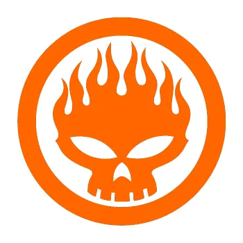 Samolepicí dekorace na vozidlo The Offspring 002 (73 - Fluorescentní oranžová) SAMOLEPKA NA AUTO, NÁLEPKA, FÓLIE, POLEP, TUNING, VLASTNÍ TEXT, TISK, AUTOSAMOLEPKY.cz, POLEPY, OBRÁZEK, LOGO, 3D STICKERS