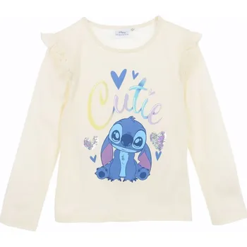 Bílé dívčí tričko s volánkem Lilo and Stitch Velikost: 104