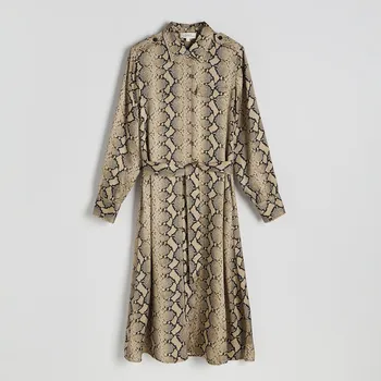 Dámské šaty Reserved - Košilové šaty z viskózy - vícebarevná - 948FB-MLC - 948FB-MLC-M