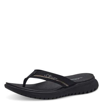 Dámské žabky DÁMSKÉ ŽABKY s.OLIVER 5-27106-42 001 ČERNÁ Barva: Černá, Velikost: 41