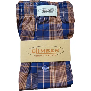 Climber 3100-HNE2 hnědé pánské popelínové trenýrky Barva: hnědá, Velikost: M