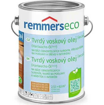 Olej na dřevo Remmers CZ s.r.o. Remmers Tvrdý voskový olej eco Varianta: Remmers Tvrdý voskový olej eco 7688 intenzivní bílá 2,5 L