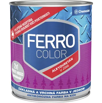barva na kov Chemolak Ferro Color U 2066 pololesk Varianta: Chemolak Ferro Color U 2066 8440 červenohnědá pololesk, 0,75 L