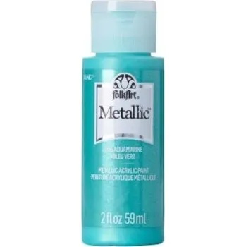 Speciální výtvarná barva FolkArt Metallic Acrylic paint - 59 ml různé barvy Metallic color: AQUAMARINE