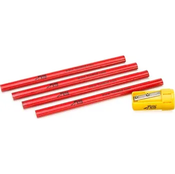 Grafitová tužka ToolKid Tesařská tužka (4 ks) s ořezávátkem 101406 101406