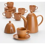 Keramická čajová sada hnědá