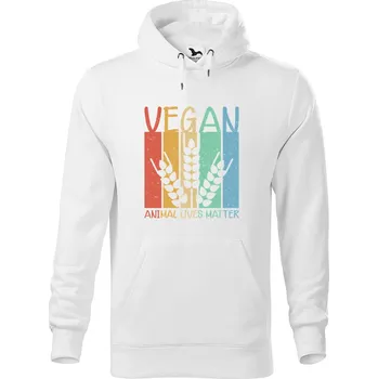 Pánská mikina DOBRÝ TRIKO Pánská mikina s potiskem Vegan Velikost pánské mikiny: S, Barva: Bílá