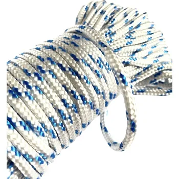 Lano PPF 4 Polypropylenové lano pletené s jádrem - 4mm, 30 metrů bílé