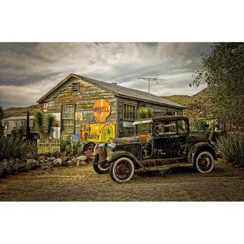 Obraz Cedule Green Old Car