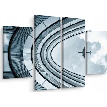 Obraz Čtyřdílný obraz LETADLO Pohled zespodu 3D 200x150