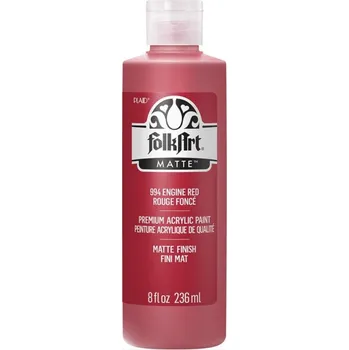 Speciální výtvarná barva FolkArt Acrylic Paint - Akrylová barva s matným povrchem 236 ml Acrylic: ENGINE RED