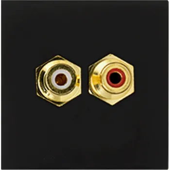 Tesařské kování Audac CP45RCA/B Spojovací deska RCA 45 x 45 mm Černá verze