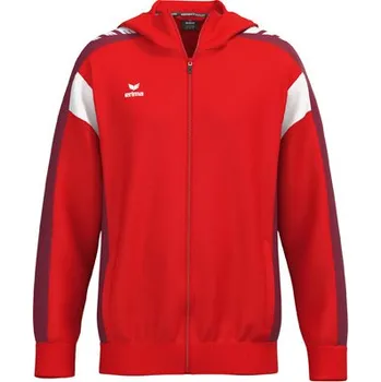 Chlapecká bunda ERIMA CELEBRATE 125 TRÉNINKOVÁ BUNDA S KAPUCÍ - DĚTSKÁ - Červená, Bordová - velikost 140