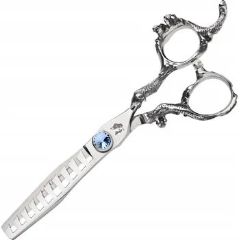 Kadeřnické nůžky WOLF Degažovky, pravotočivé nůžky na vlasy 6,0 B-Dragon offset, profesionální řada pro stříhání vlasů ve fryzérském salonu. NG-10-DEG-6,0