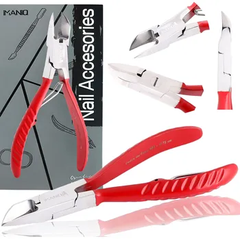 Nůžky na nehty pro tlusté zarostlé nehty stříhací kleště na kůžičky manikúra salon SPA IM-983-4,75-RED