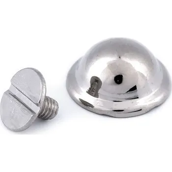 Ozdobný šroubovací nýt / nožičky na kabelky Ø13 mm, barva 1 nikl