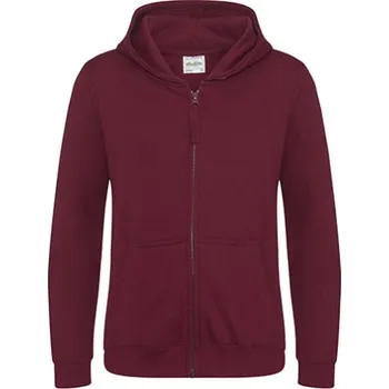 Dětská móda Just Hoods Dětská mikina na zip JH050J Burgundy 7/8 (M)