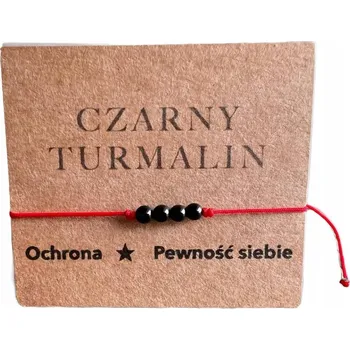 Náramek Náramek na červené šňůrce s černým turmalínem
