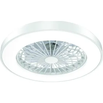 ACA Lighting bílý stropní ventilátor se stmívatelným LED svítidlem 50cm s dálkovým ovládáním FANOKWH10G