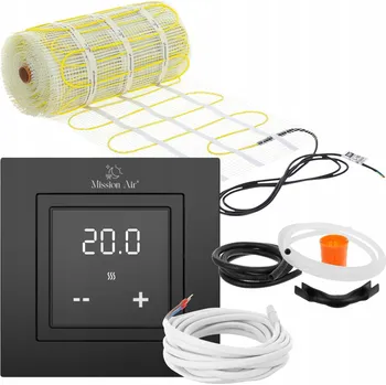 Topná rohož SADA VYHŘÍVACÍ PODLOŽKA topná Mission Air pod dlažbu MA-160W/m2 1m2 LCD