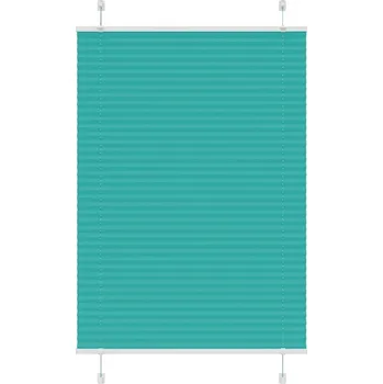 Roleta vidaXL Plisovaná roleta 95x100 cm Šířka látky 94,4 cm [4015176] Barva: Petrolejově zelená