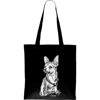 Plátěná taška - Čivava Barva: Černá