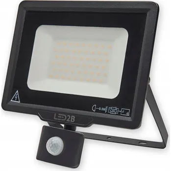 LED reflektor halogenové svítidlo s pohybovým senzorem 50W 4000lm černé IP44