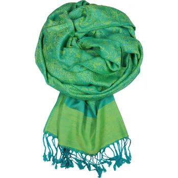 Šála Venezia kašmírový šál - pašmína_96 zelená