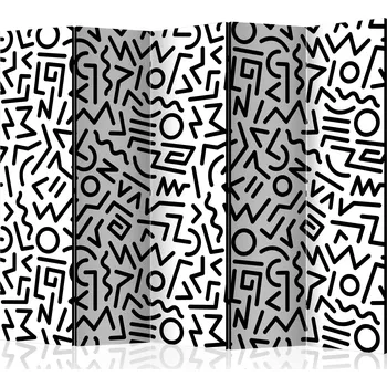 Paraván Paraván - Černobílé bludiště II Velikost: 225x172 cm, Provedení: Jednostranný